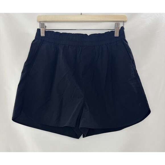MADEWELL $50‎ Pull On Black Shorts with Front Pockets Black SMALL NWT - Picture 1 of 9